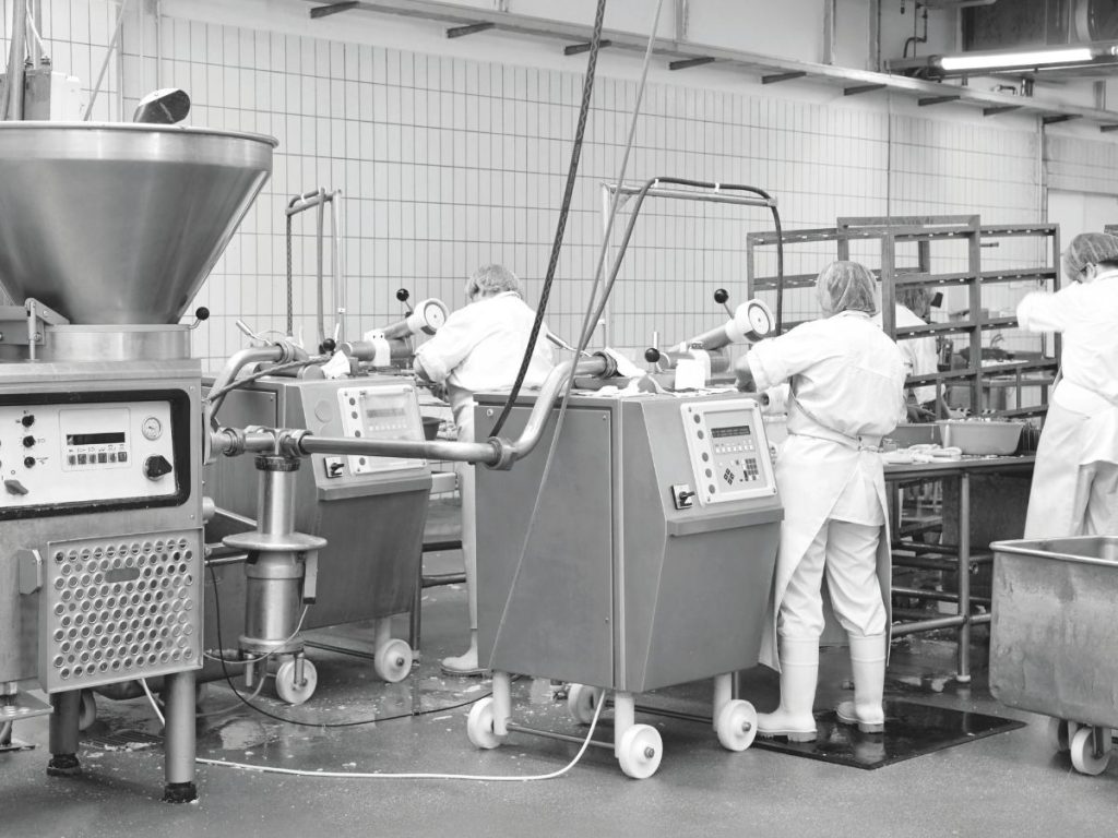 Lebensmittelproduktion &ndash; Fleischverarbeitung mit industriellen Anlagen