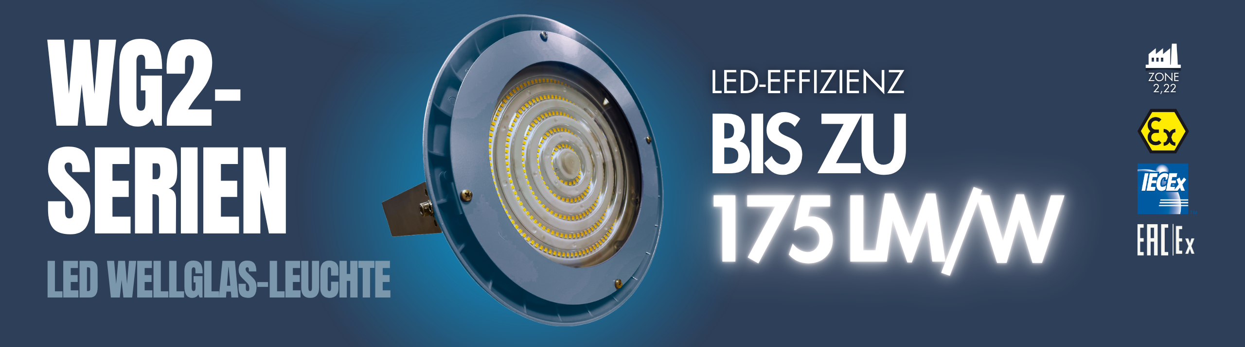 WG2 SERIE Energieeffizient LED Beleuchtung fuer ATEX Zone 2 22 von TECHNOR
