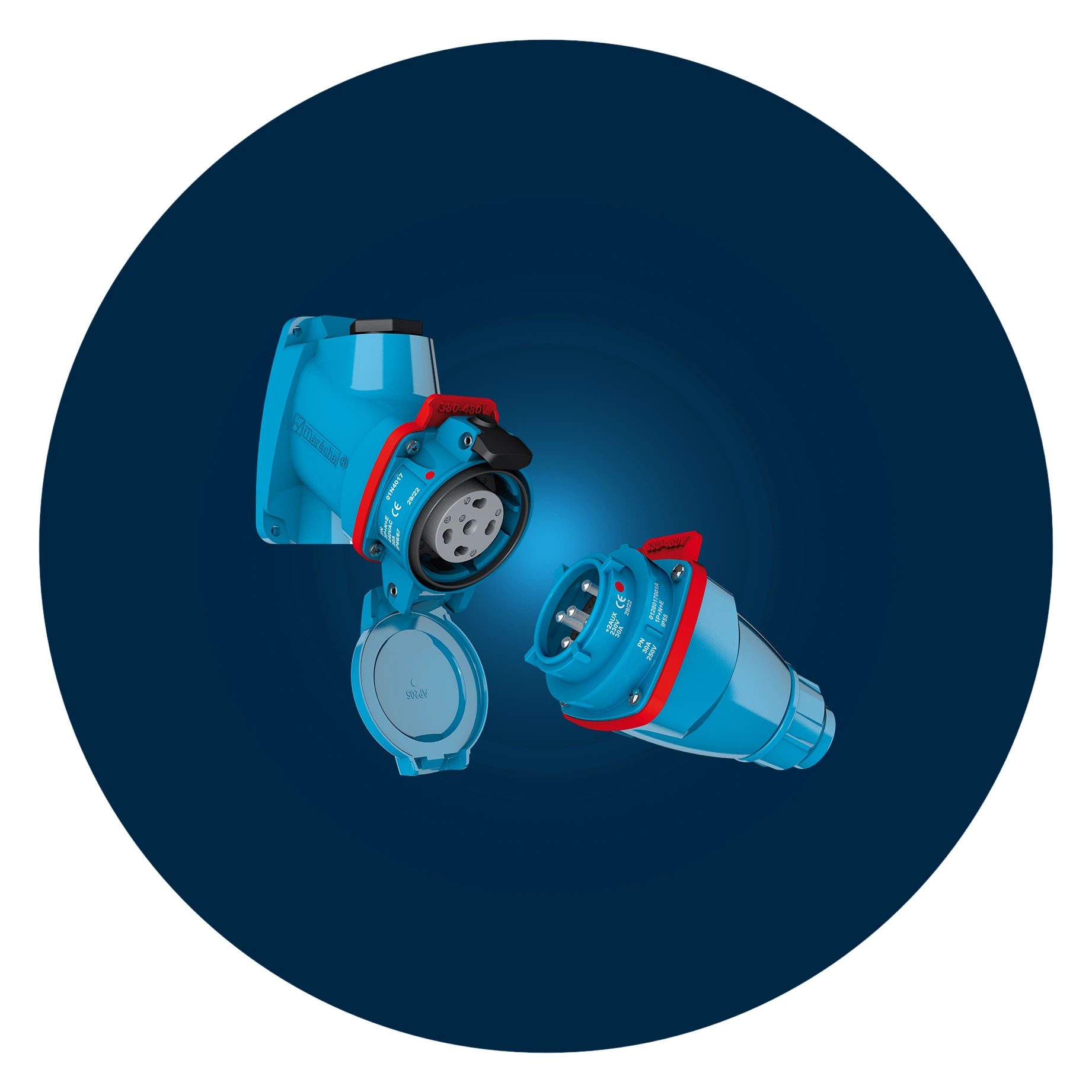 Prise industrielle PN poly antibact&eacute;rienne pour hygi&egrave;ne industrielle