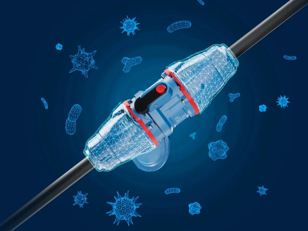 Hygienischer MARECHAL®-Steckverbinder mit antibakteriellem AG+ Schutz gegen Keime und Bakterien