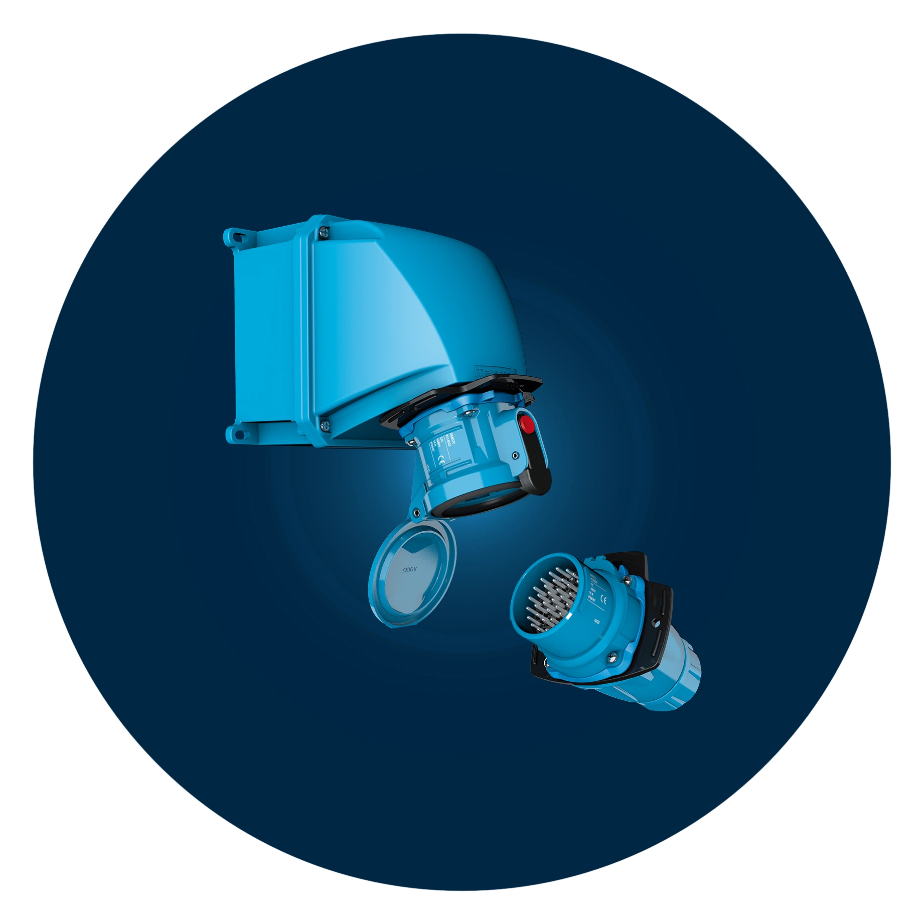 Conector DSN37C poly estanco frente al polvo y al agua